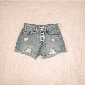 DENIM JEAN SHORTS HIGH WAIST